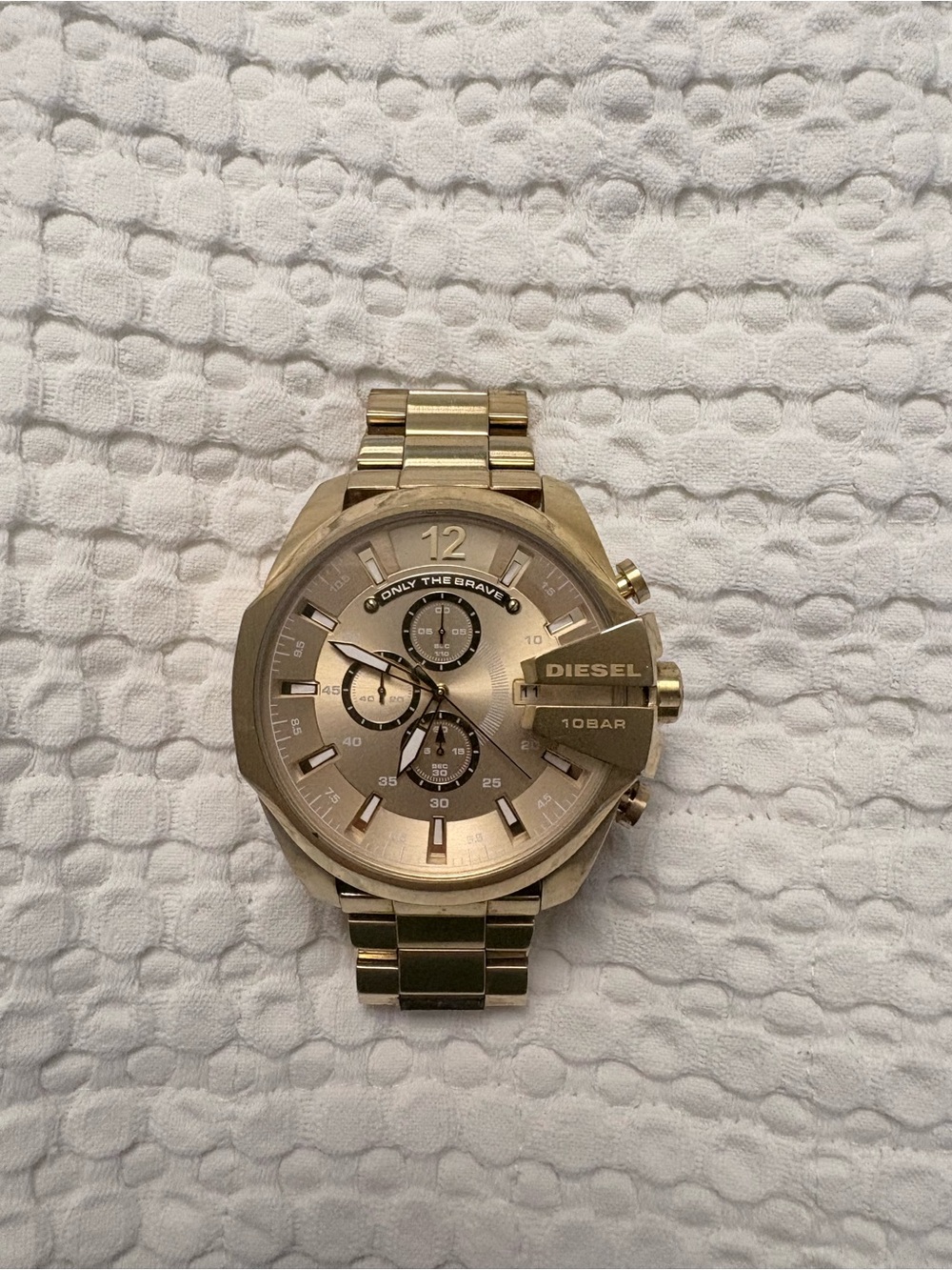 Diesel Mega Chief Slim Chronograph Gold Watch